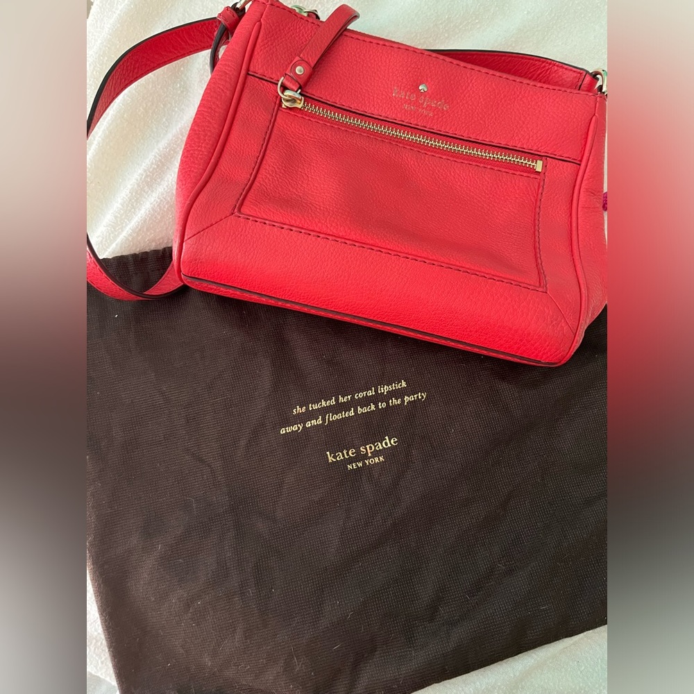 Kate Spade coral crossbody purse